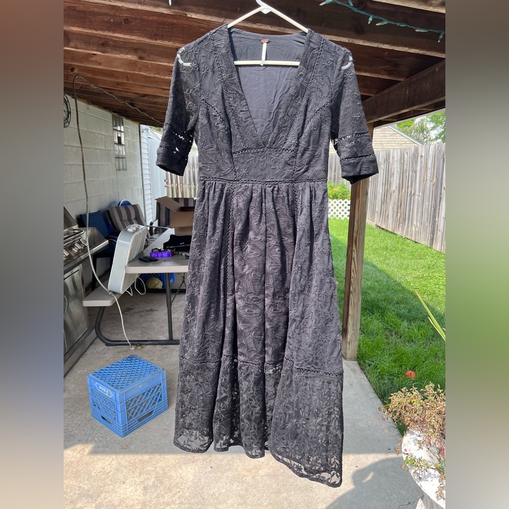 Free People Mountain Laurel Lace Midi Dress